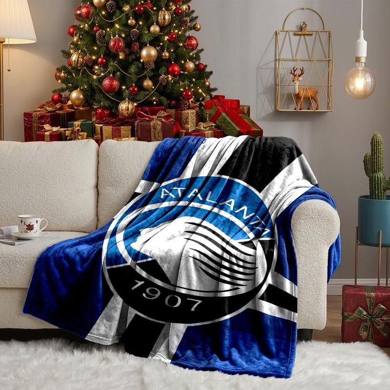 Football Atalanta League Blanket Lightweight Ideal Bedding Blanket Perfect for Travel, Camping, Living Rooms, Offices, Sofas, Fan Christmas gift