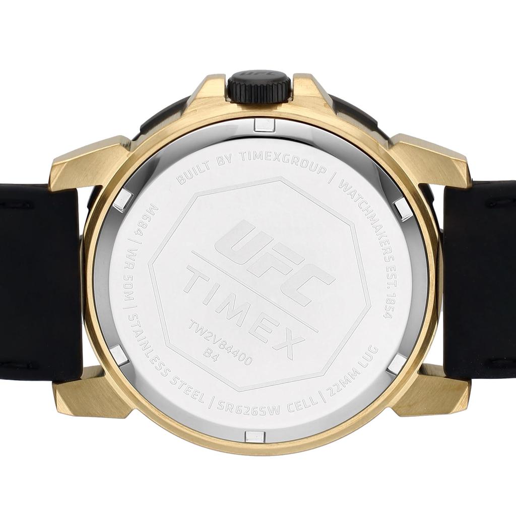 TIMEX UFC Кварцевые 5 АТМ Водонепроницаемые Минеральное Черный TW2V84400 Мужские Часы, Устойчивые, Стекло, Циферблат, [Оригинал]