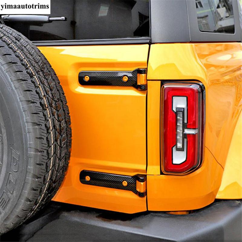 Rear Door Spare Tire Tailgate Hinge Handle Decor Kit Cover Trim For Ford Bronco - 2025 Carbon Fiber Exterior Accessories