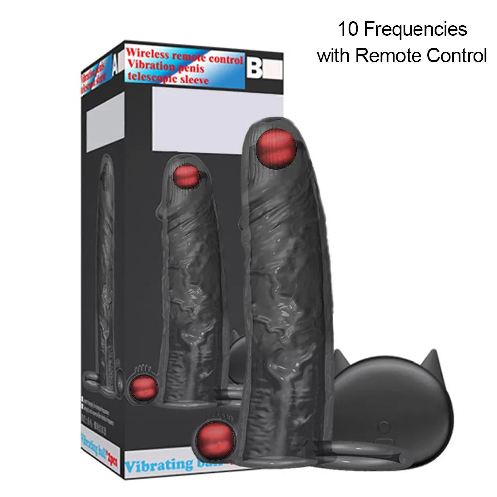 Вибрирующие презервативы для увеличения для мужчин, многоразовые презервативы, фаллоимитатор, вибратор, кольцо на пенис, рукав для взрослых, секс-шоп, секс-игрушки для пар