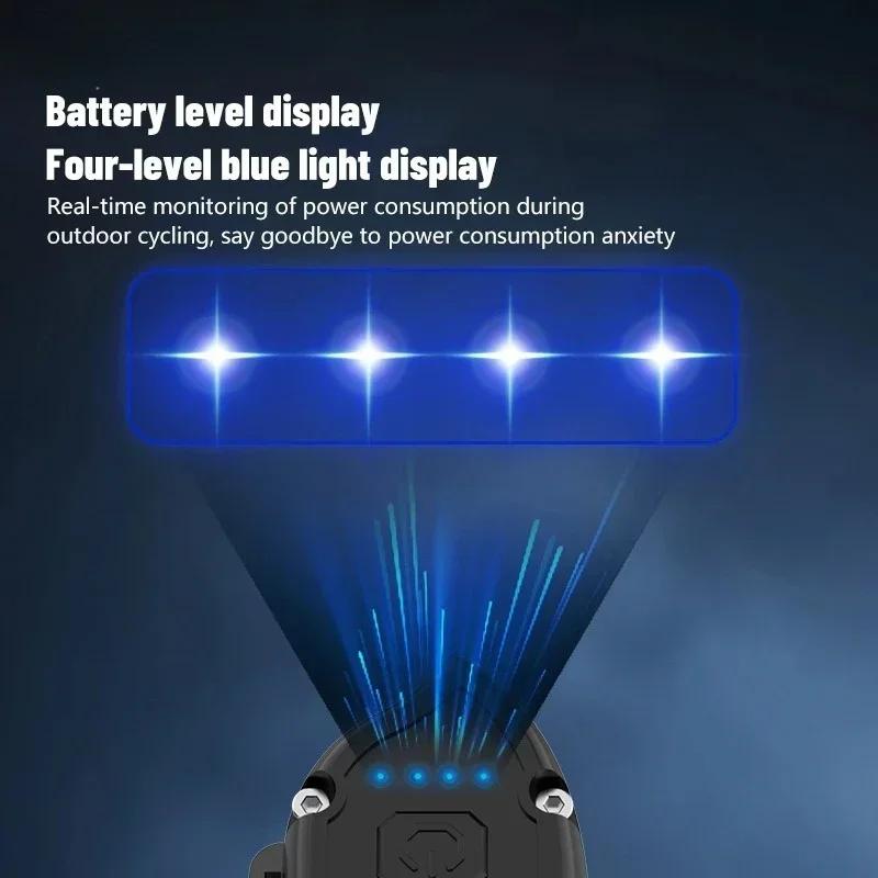 Яркая велосипедная фара - Перезаряжаемая USB-C 2000 люмен LED, Водонепроницаемый IPX5 велосипедный фонарь для ночной езды по дороге/МТБ (5 режимов освещения)