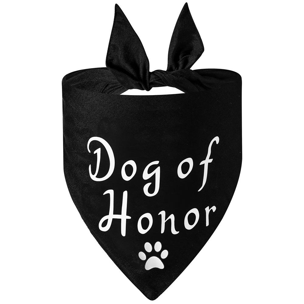 Best Selling Personalized Polyester Wedding Pet Triangle Bandana Print Design for Dogs Cats Bridal Party Scarf Photo Prop