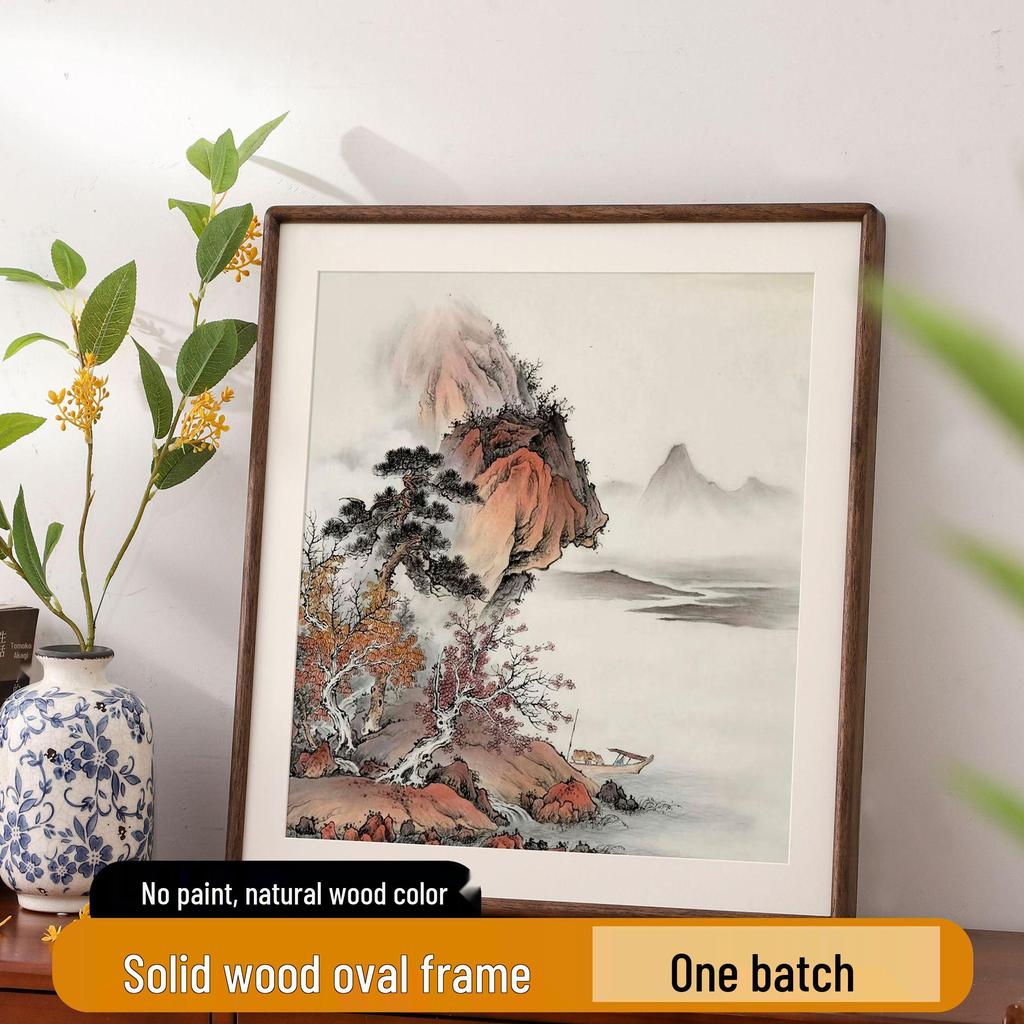 Большая рамка для фото из массива черного ореха - Новый китайский стиль, фон для масляной живописи и каллиграфии, настенный декор