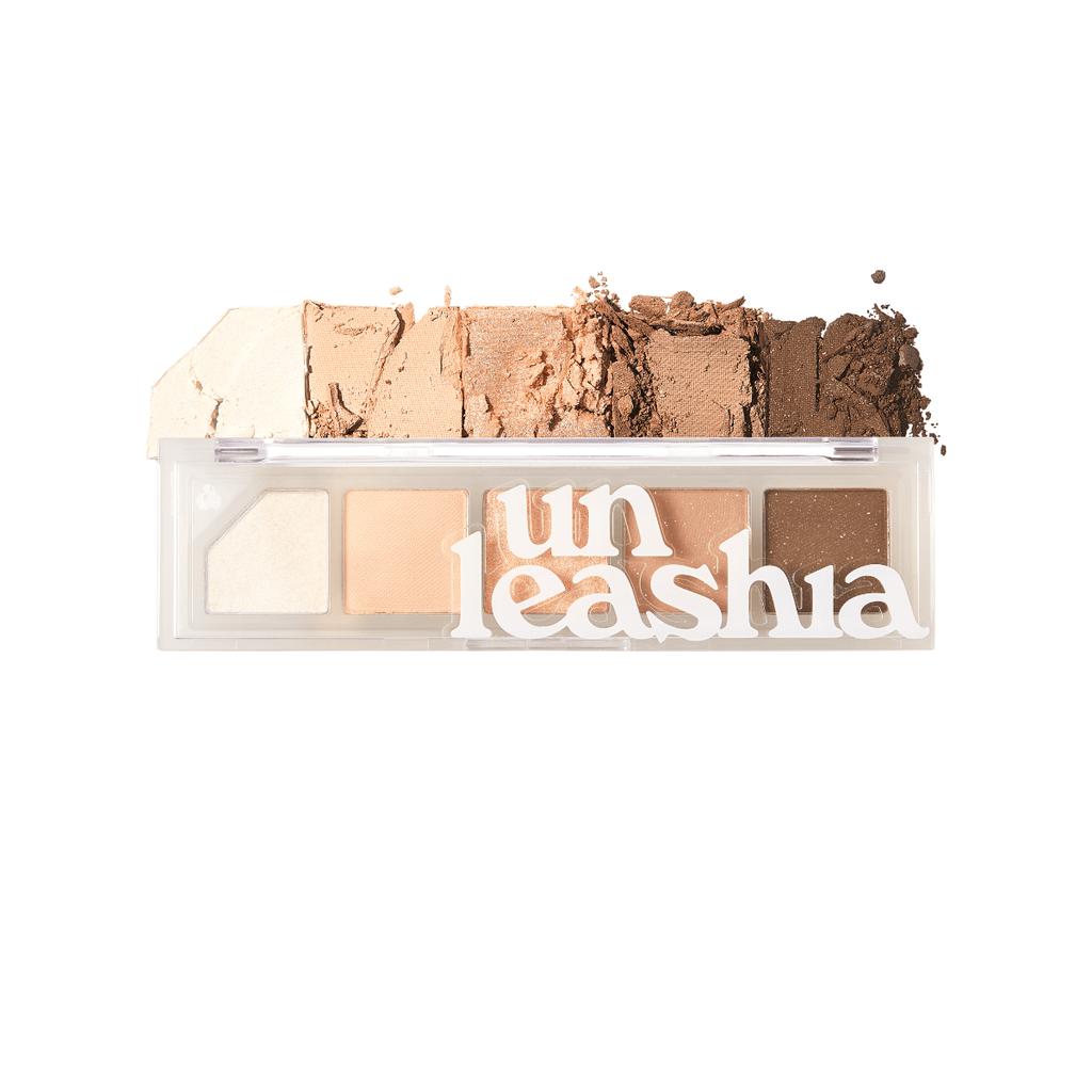 UNLEASHIA - Mood Shower Face Palette No.3 Nude Shower, 4 g - Paleta cieni do powiek