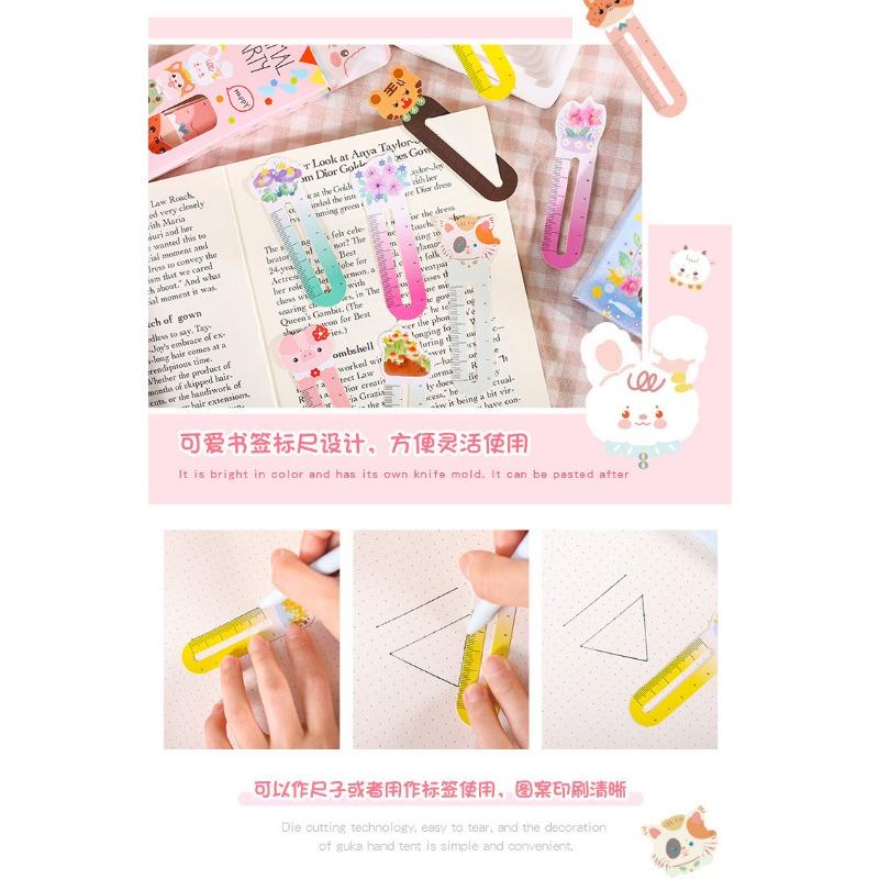 Cute Animal Creative Ruler Bookmark For Children Students Reading Stationery Gift