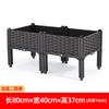 Elevated Plastic Raised Garden Bed Planter Above Ground Flower Vegetable Standing Box with Drain Outlet Garden Box for Garden