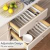 Расширяемый поднос для столовых приборов Ящик для хранения столовых приборов Выдвижная классификация Организация 8 отделений Большая вместимость Поднос для столовых приборов Косметика