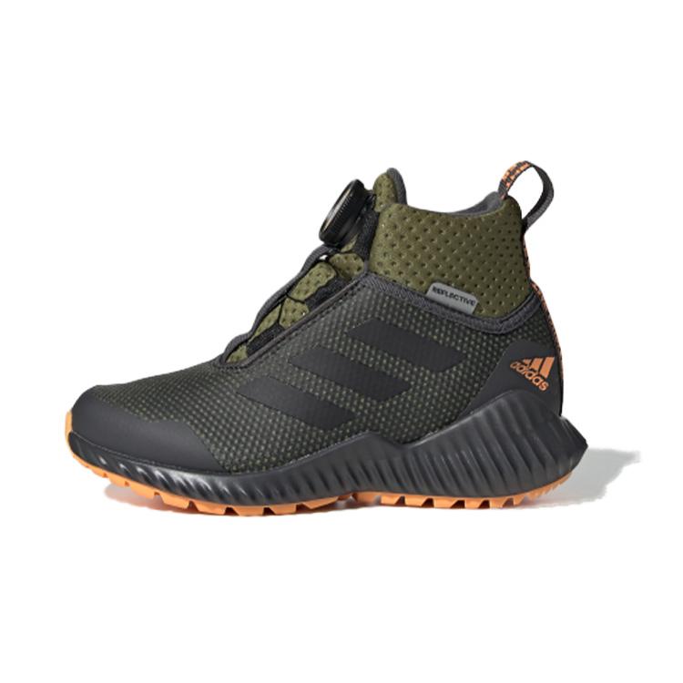 adidas Fortatrail Нескользящие Защита от ударов по пальцам Средняя высота Детские Беговые Кроссовки Черно-Зеленые Детские G27562