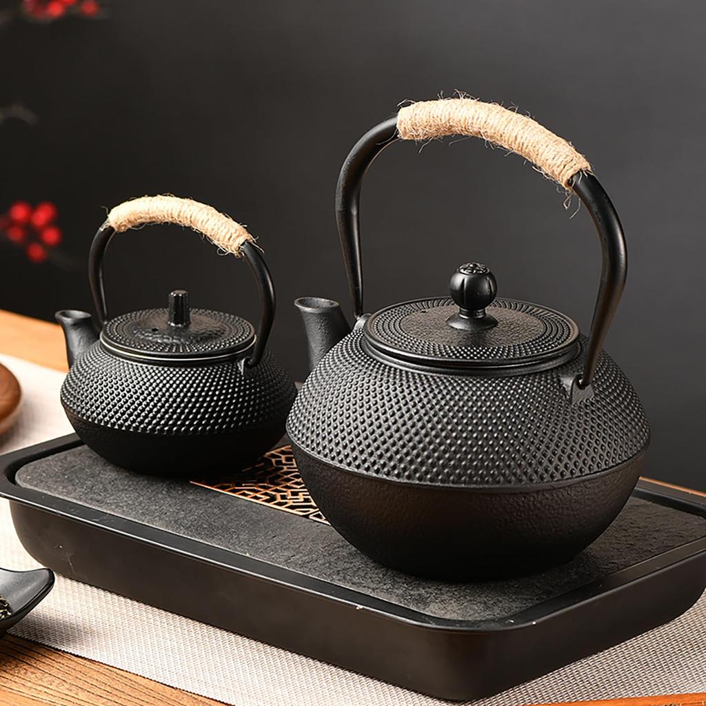 KazeSo Iron Iron Iron Iron Direct Совместим с IH Iron Cast Tea Ceremony Iron Маленький чугунный чайник для заваривания чая в старом чугунном чайнике для заваривания чая
