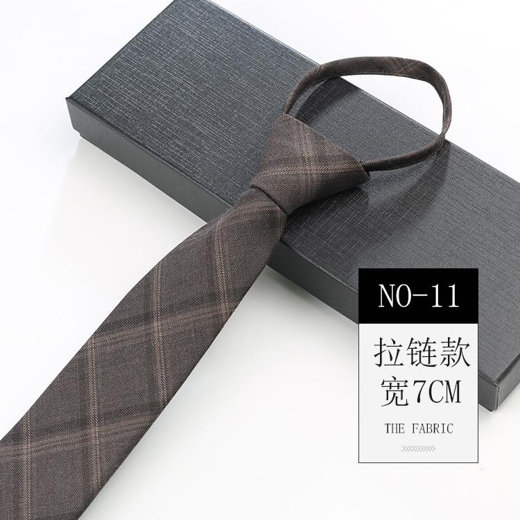 Галстук из хлопка мужской британский ретро клетчатый костюм джентльмена свадебный без узла на молнии узкий галстук