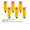 6Pcs Pencil Hanging Honeycomb with Lanyard Ceiling Party Ornaments Easy To Install Back-to-School Classroom Decorations