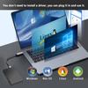 Док-станция для M.2 SSD USB3.2 Gen2 10 Гбит/с Корпус из алюминиевого сплава Двойной NVMe Plug and Play для PCIe M Key 2230 2242 2260 2280
