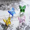 Crystal Flying Butterfly with Crystal Ball Base Figurine Collection Cut Glass Ornament Statue Animal Collectible