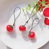 Red Strawberry Tomato Keychain Resin Fruit Charm Cute Pendant for Phone Case/Bag Ideal Birthday Gift for Women And Girls