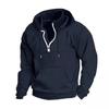 Fashion Hoodie Men's Stand Up Collar Zipper Hooded Sports And Casual Hoodie