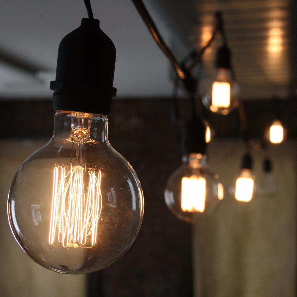 E27 Retro Edison Bulb 220V 40W ST64 G80 G95 G125 Ampoule Vintage Edison Bulb Incandescent Lamp Home Decor Filament Light Bulb