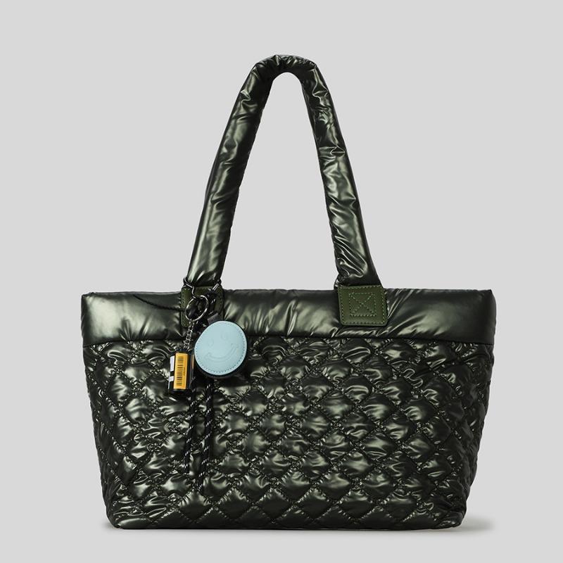 Сумка-тоут большой вместимости с ромбовидным узором и хлопковой ручной сумкой. Модная одноплечевая сумка для женщин