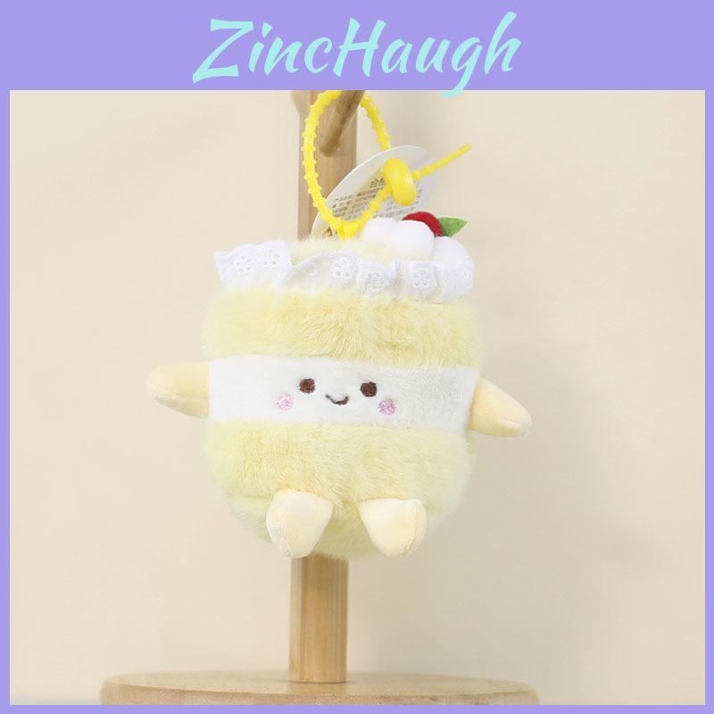 Cartoon Style Milk Tea Plush Doll With Keyring For Bag Decoration And Collectors