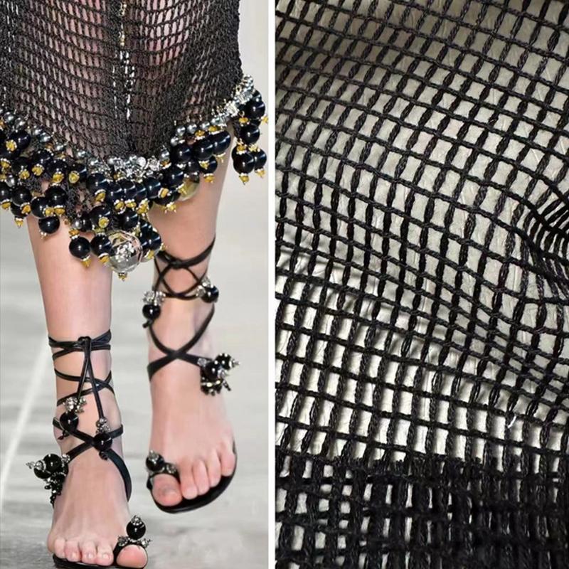 50*150 см Креативная хлопковая сетчатая ткань с пористой текстурой, прозрачное кружево, дизайнерская ткань для шитья одежды, костюмов