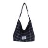 Нишевый дизайн клетчатая сумка клетчатая большая вместимость хозяйственная сумка женская сумка-тоут для поездок на работу сумка-ручка сумка на плечо сумка под мышкой