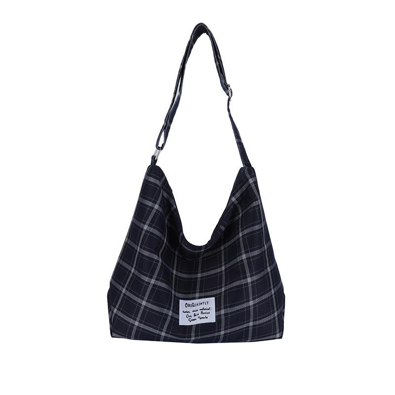 Нишевый дизайн клетчатая сумка клетчатая большая вместимость хозяйственная сумка женская сумка-тоут для поездок на работу сумка-ручка сумка на плечо сумка под мышкой