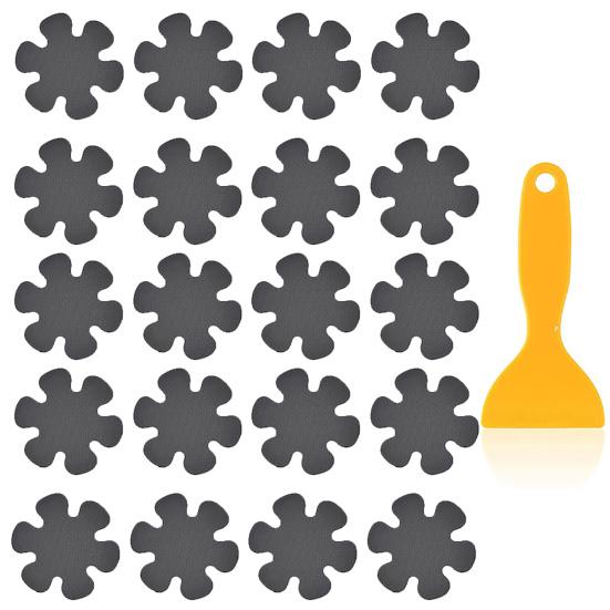 20 шт., нескользящие наклейки для ванной комнаты, кухни, красочные цветочные прозрачные наклейки для безопасности, ванны для ванной, водонепроницаемые клейкие наклейки PEVA