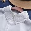 Women's Lapel Half Shirt Fake Collar New Hollow Floral Removable Lapel Neckwear Shirt Detachable Collar Neck False Collars