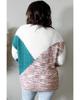 Azura Exchange Multicolor Scalloped Color Block Plus Size Sweater