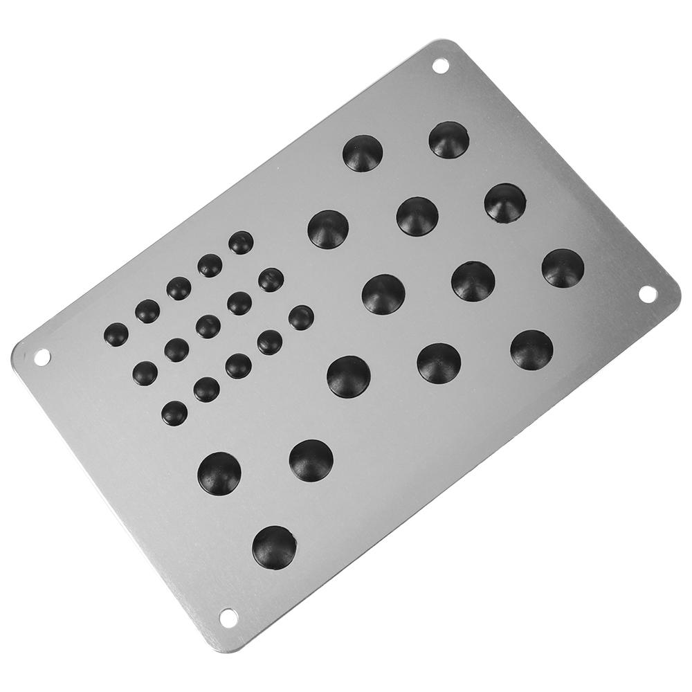 Серебряный автомобильный коврик универсальный противоскользящий коврик для пятки ног противоскользящая накладка автомобильная литая пластина нескользящая накладка на коврик