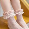 1 пара носков для малышей, однотонные удобные танцевальные носки, чулки с рюшами для домашнего использования