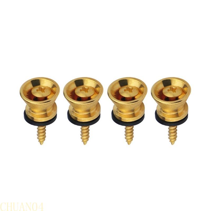 A1A2 4Pcs Metal Heavys Duty Guitar Strap Lock End Pin Replacement Guitar Straplock Button Tail Pin Strap Retainer