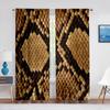 Snake Brown Snakeskin Pattern Sheer Voile Curtain Wild Animal Window Tulle Curtains for Living Room Bedroom Kitchen Decorations