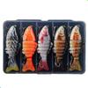 5 PCS Multi Jointed Swimbaits Fishing Lures for Bass Trout Perch Slow Sinking Lifelike Fishing Lure Kit Swimming Lures Freshwater Saltwater