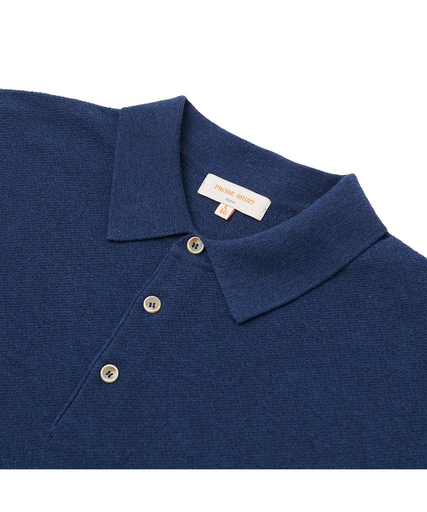 PRODESHIRT Vintage Linen Pique Polo Knit (Royal Blue)
