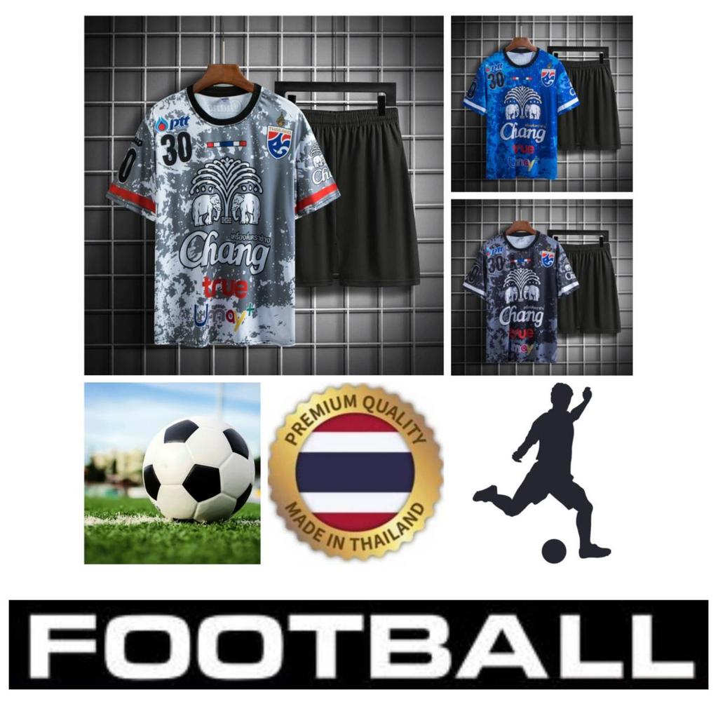 Футболка сборной Таиланда по футболу SOCCER NATION TEAM JERSEY SHIRT HOME FAN с принтом, круглый вырез, унисекс, для мужчин и женщин, быстросохнущая, с коротким рукавом, спортивная форма с логотипом слона