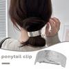 Metal Ponytail Hair Clip Geometric Semi-circle Anti-slip Strong Silver Color Curved Golden Shiny Alloy Hold Women Hair