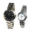 Pair 10 ATM Water with with Made In Beautiful Crystal Timeless "Forever" Watches, Resistant, Men's 10-Year Battery, Women's Solar-Powered Movement,