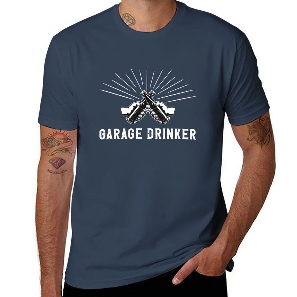 Garage Drinker BEER T-Shirt Cotton T Shirts High Quality T Shirt for Man T Shirts for Man Slim Fit T-Shirt