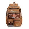 Backpack Childrens Nylon Featuring Capybara Cartoon Pattern Classroom School Bag