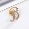 High-Precision Electroplated Vintage Alloy Brooch with Rhinestones