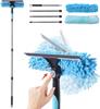 CLEANHOME Water Drain Wiper Squeegee Glass Wiper Condensation Remover High Place Cleaning 166cm Extendable Glass Wall Mirror Ceiling Wall Window