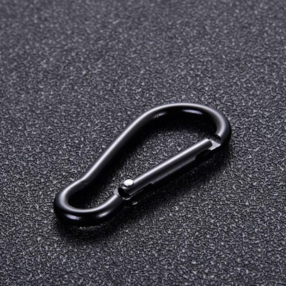 5pcs 3.6*46mm Spring Snap Clip Aluminium Alloy Water Bottle Hooks Climbing Keychain Outdoor Tool