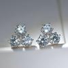 Exquisite Triangles Shaped Cubic Zirconia Stud Earrings New Trendy Everyday Earrings for Women Piercing Statement Jewelry