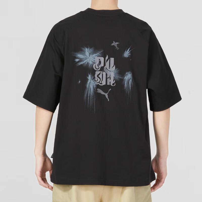 Puma Свободная футболка с круглым вырезом Culture Tribute Series, мужские топы, черный 621928-01