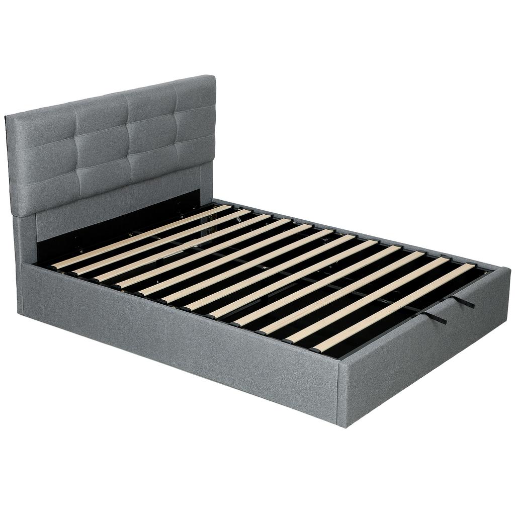 5ft King Ottoman Bed with Gas Lift Storage - Grey