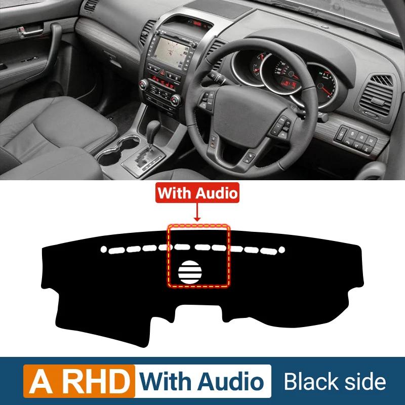 Для Kia Sorento 2 XM 2009 2010 2011 2012 Крышка приборной панели автомобиля, защитный коврик от солнца, анти-УФ-излучения, нескользящий анти-УФ-мат