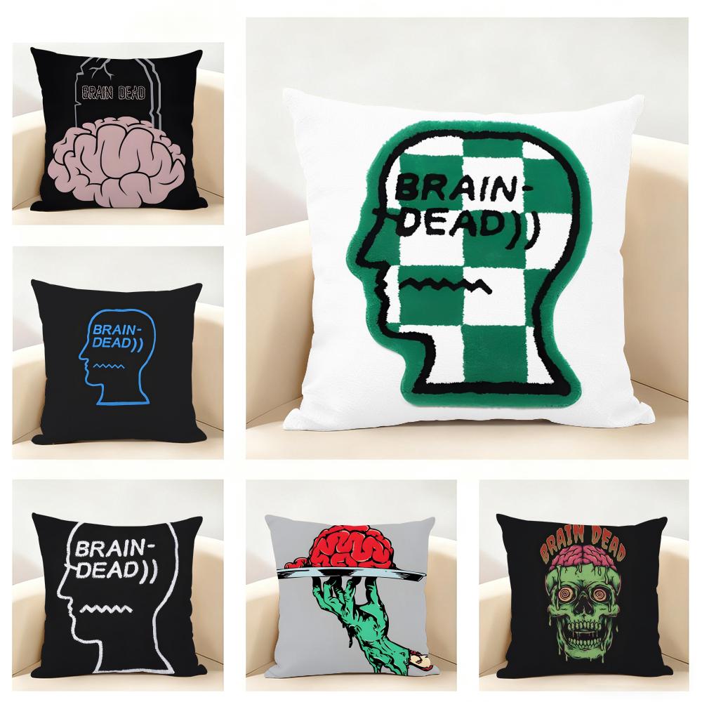 Brand LLos AAngeles BBrain DDead Cushion Cover Linen Pillowcase Soft for Sofa Bed Home Room Decor