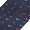 Галстук с названием бренда Paul Smith, галстук с узором в виде сердец, (Ширина 8 см), (Темно-синий/красный (PS140)) [Использовал]
