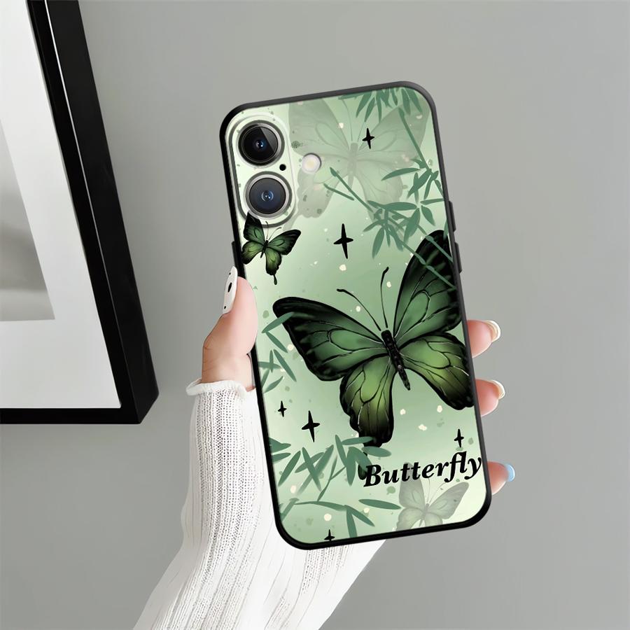 Creative Cartoon Butterfly Funda Phone Cover Case for Apple iPhone 17 Pro Max 15 Pro 7 8 14 11 13 16 12 Air XR XS MAX