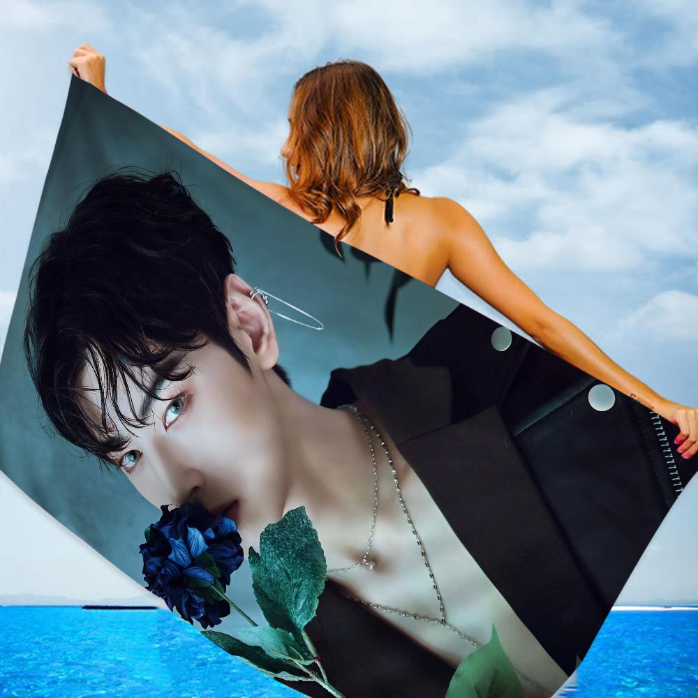 Korea Cha Eun Woo Towel Microfiber Beach Towel Absorbent Quick dry Soft Yoga Swimming Resort Mountain Climbing Towel